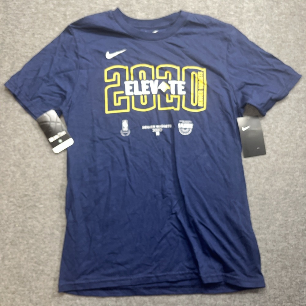 YOUTH'S Nike Navy Denver Nuggets 2020 NBA Playoffs Elevate T-Shirt Large